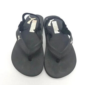 Puma Youth Toddler Flip Flops Black Rubber & EVA Size 10